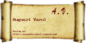 Auguszt Vazul névjegykártya